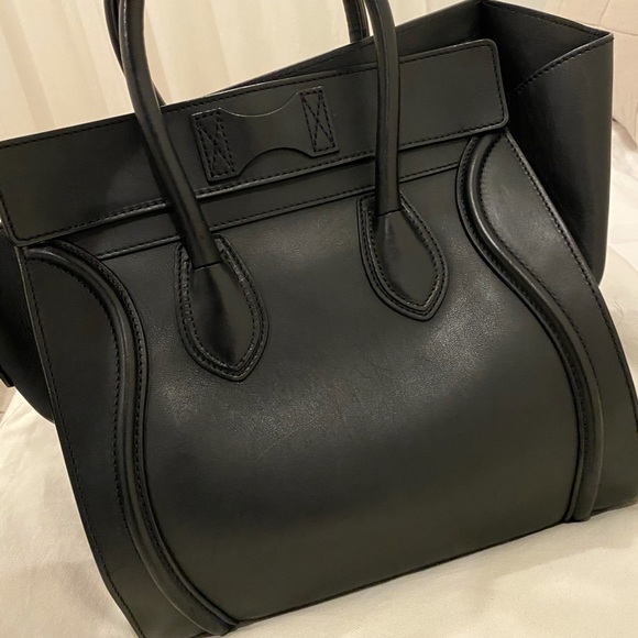 CELINE MINI LUGGAGE TOTE (BLACK) - Picture 3 of 5